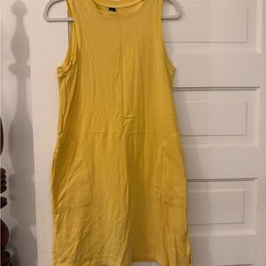 Old Navy Yellow Sleeveless Pocket Shift Dress
